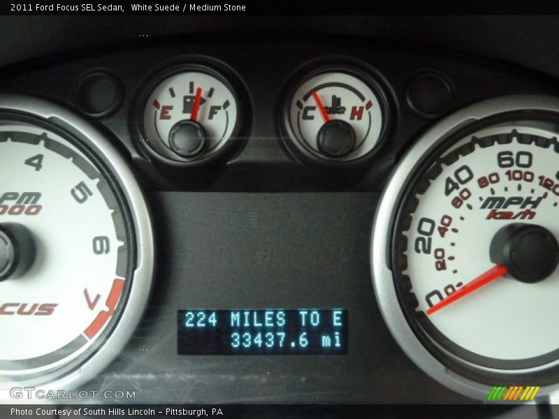 White Suede / Medium Stone 2011 Ford Focus SEL Sedan
