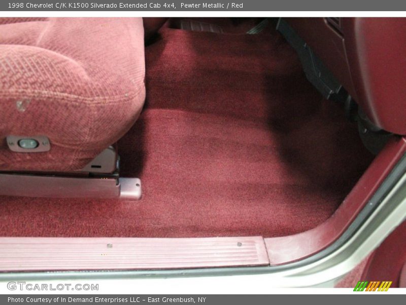 Pewter Metallic / Red 1998 Chevrolet C/K K1500 Silverado Extended Cab 4x4