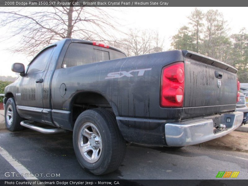 Brilliant Black Crystal Pearl / Medium Slate Gray 2008 Dodge Ram 1500 SXT Regular Cab