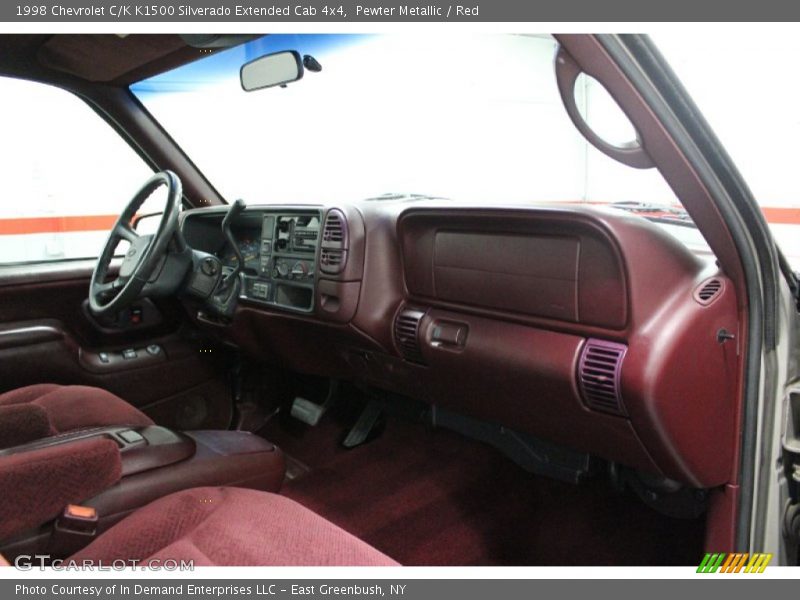 Pewter Metallic / Red 1998 Chevrolet C/K K1500 Silverado Extended Cab 4x4