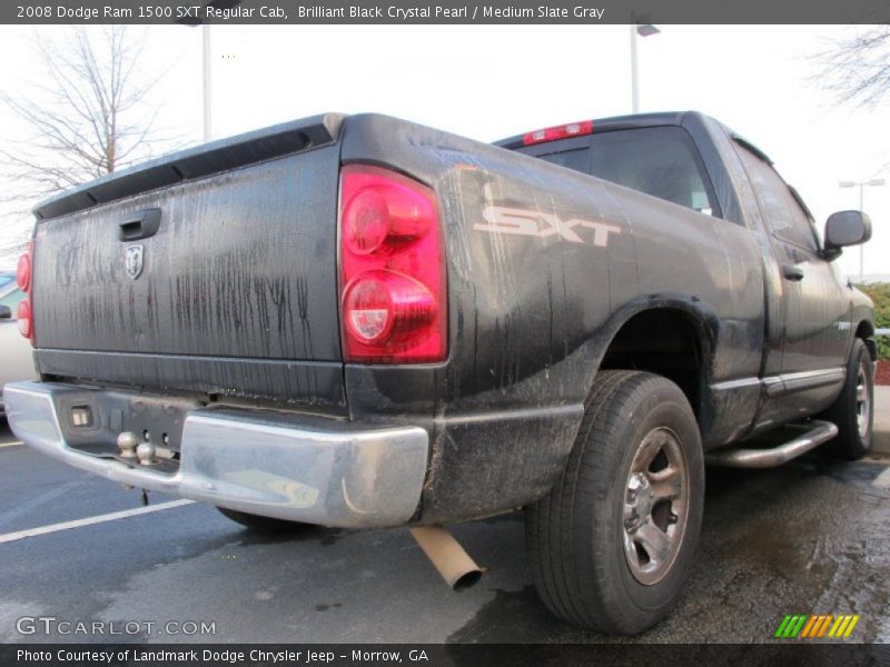 Brilliant Black Crystal Pearl / Medium Slate Gray 2008 Dodge Ram 1500 SXT Regular Cab