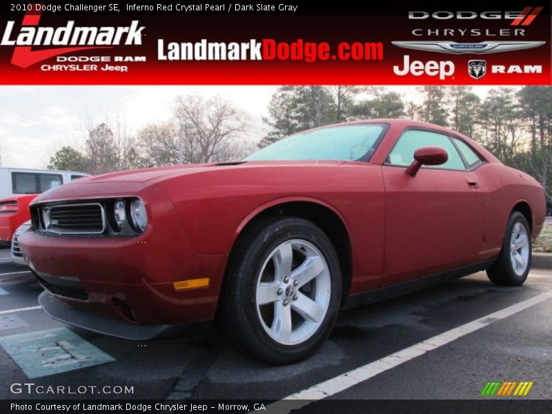 Inferno Red Crystal Pearl / Dark Slate Gray 2010 Dodge Challenger SE