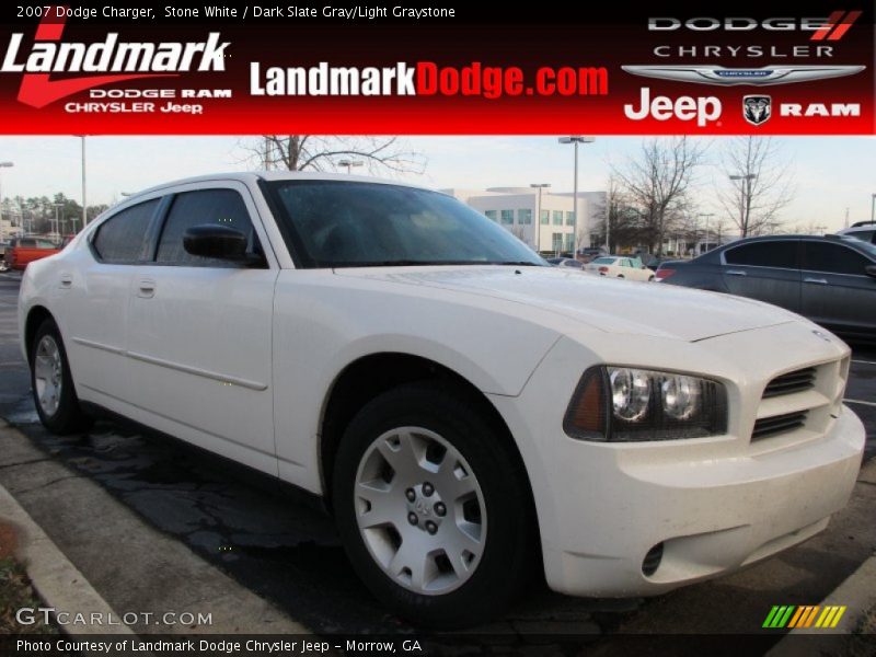 Stone White / Dark Slate Gray/Light Graystone 2007 Dodge Charger