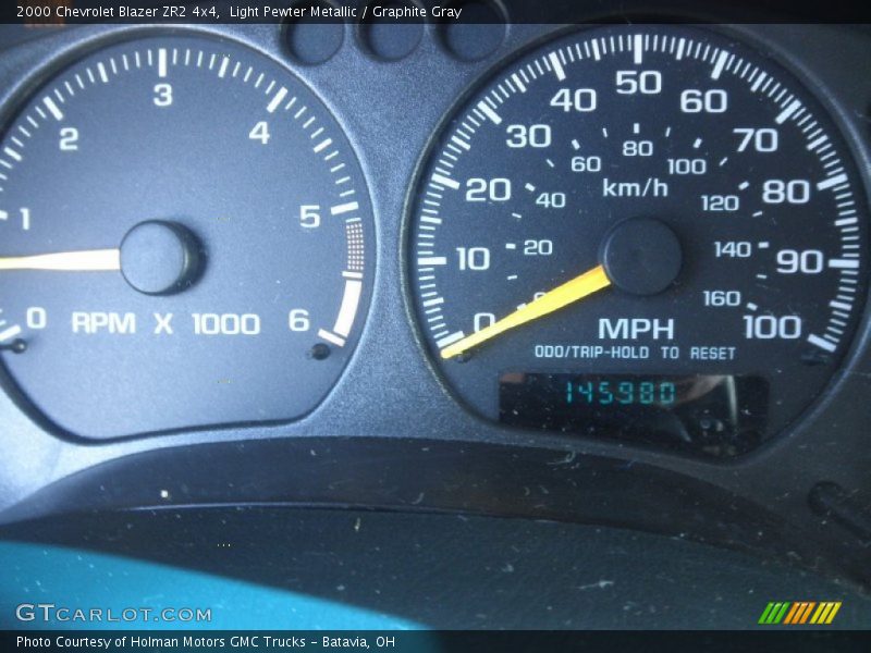 Light Pewter Metallic / Graphite Gray 2000 Chevrolet Blazer ZR2 4x4