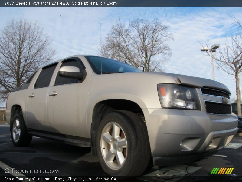 Gold Mist Metallic / Ebony 2007 Chevrolet Avalanche Z71 4WD