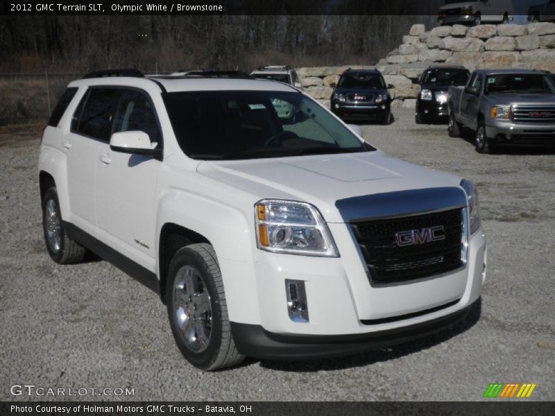 Olympic White / Brownstone 2012 GMC Terrain SLT