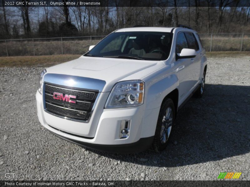 Olympic White / Brownstone 2012 GMC Terrain SLT