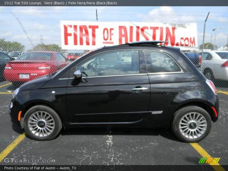 Nero (Black) / Pelle Nera/Nera (Black/Black) 2012 Fiat 500 Lounge