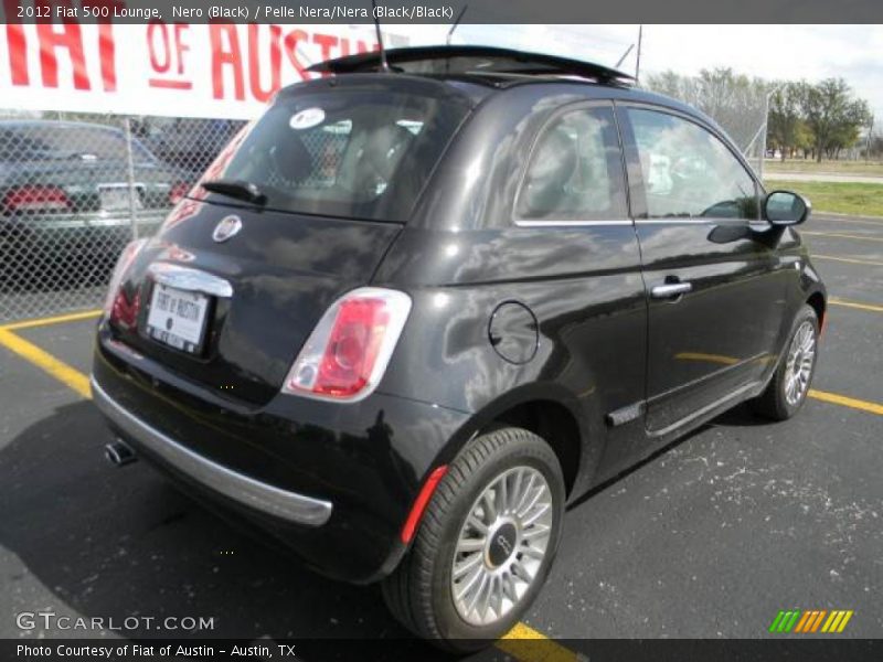 Nero (Black) / Pelle Nera/Nera (Black/Black) 2012 Fiat 500 Lounge