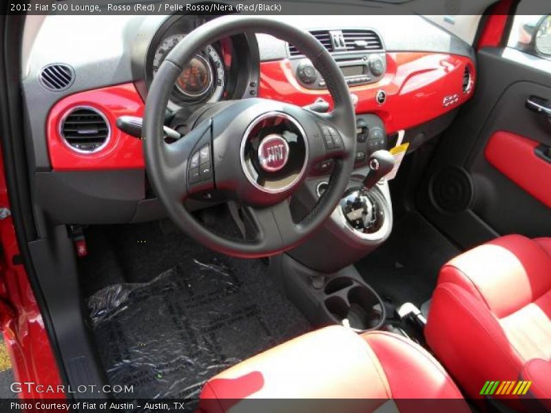 Pelle Rosso/Nera (Red/Black) Interior - 2012 500 Lounge 