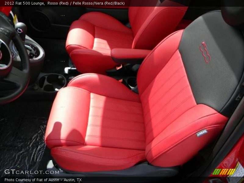 Rosso (Red) / Pelle Rosso/Nera (Red/Black) 2012 Fiat 500 Lounge