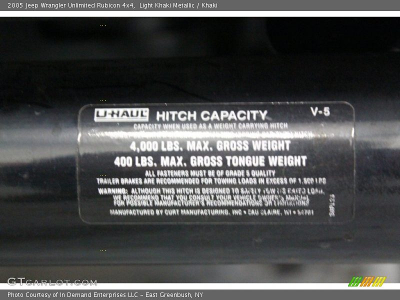 Light Khaki Metallic / Khaki 2005 Jeep Wrangler Unlimited Rubicon 4x4
