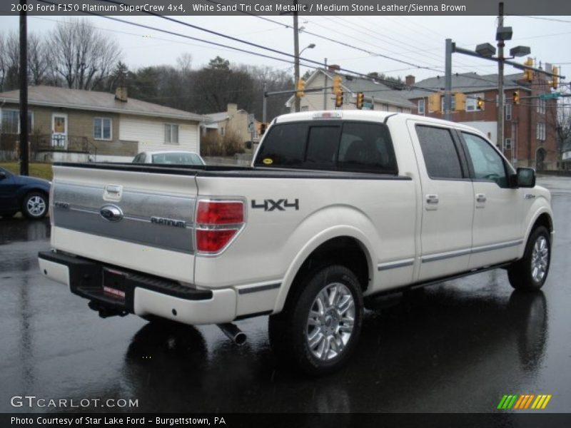 White Sand Tri Coat Metallic / Medium Stone Leather/Sienna Brown 2009 Ford F150 Platinum SuperCrew 4x4