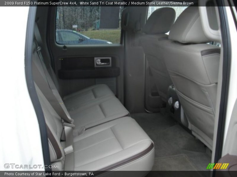 White Sand Tri Coat Metallic / Medium Stone Leather/Sienna Brown 2009 Ford F150 Platinum SuperCrew 4x4