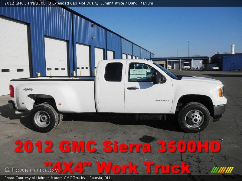 Summit White / Dark Titanium 2012 GMC Sierra 3500HD Extended Cab 4x4 Dually