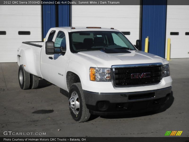 Summit White / Dark Titanium 2012 GMC Sierra 3500HD Extended Cab 4x4 Dually