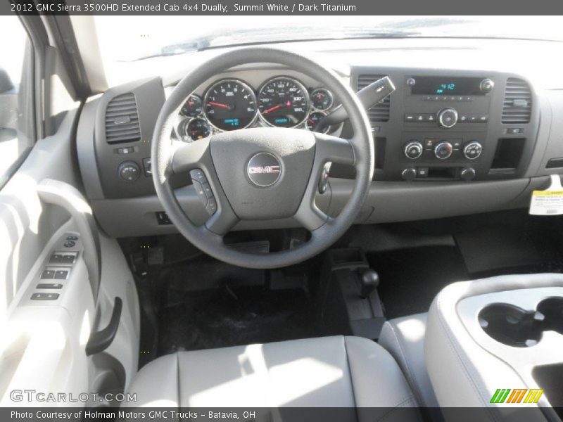 Summit White / Dark Titanium 2012 GMC Sierra 3500HD Extended Cab 4x4 Dually