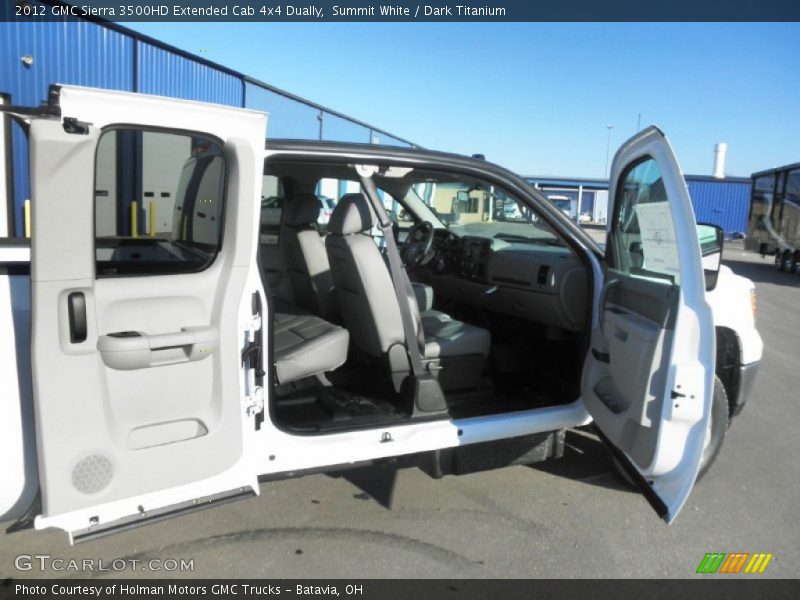 Summit White / Dark Titanium 2012 GMC Sierra 3500HD Extended Cab 4x4 Dually