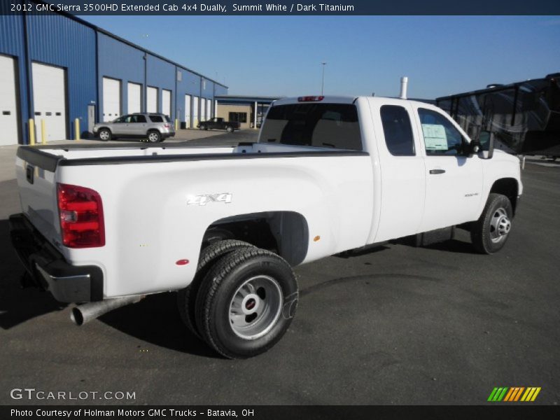 Summit White / Dark Titanium 2012 GMC Sierra 3500HD Extended Cab 4x4 Dually