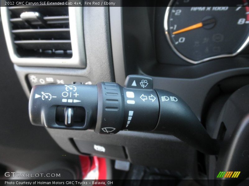 Controls of 2012 Canyon SLE Extended Cab 4x4