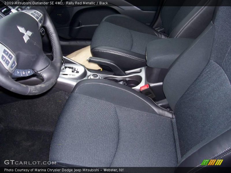 Rally Red Metallic / Black 2009 Mitsubishi Outlander SE 4WD