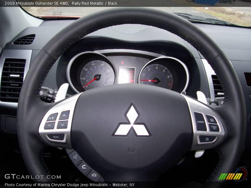 Rally Red Metallic / Black 2009 Mitsubishi Outlander SE 4WD