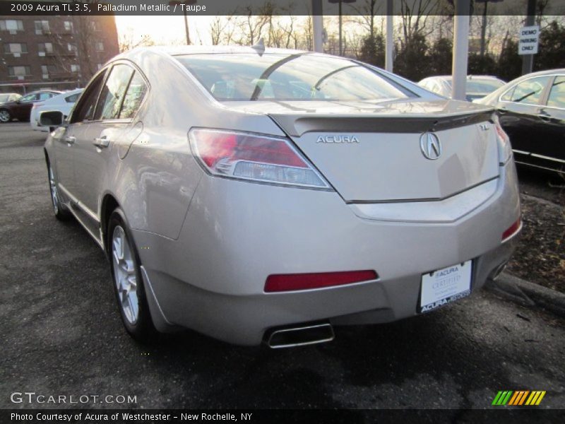 Palladium Metallic / Taupe 2009 Acura TL 3.5