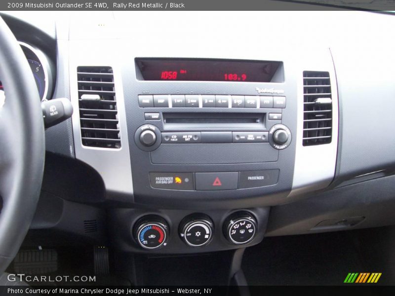 Rally Red Metallic / Black 2009 Mitsubishi Outlander SE 4WD