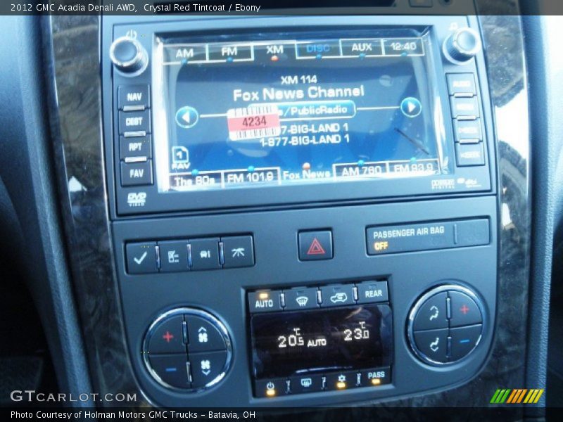 Crystal Red Tintcoat / Ebony 2012 GMC Acadia Denali AWD