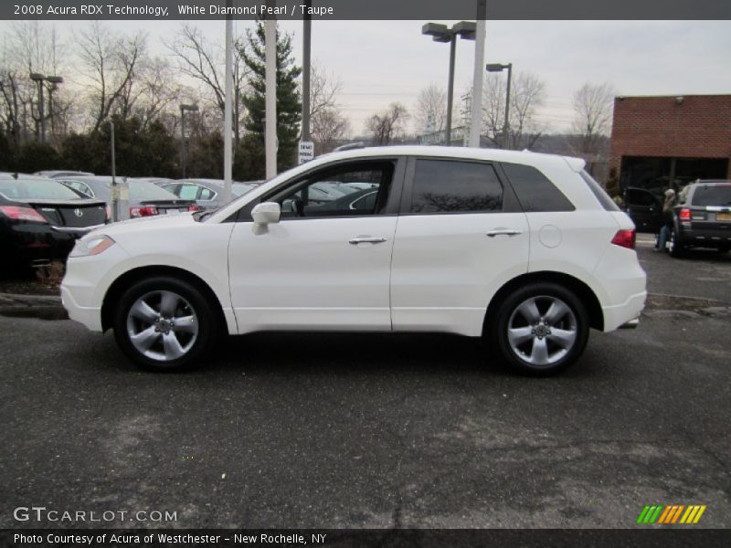 White Diamond Pearl / Taupe 2008 Acura RDX Technology