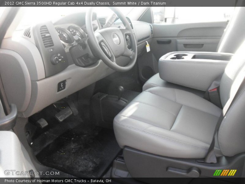 Summit White / Dark Titanium 2012 GMC Sierra 3500HD Regular Cab 4x4 Dually Chassis