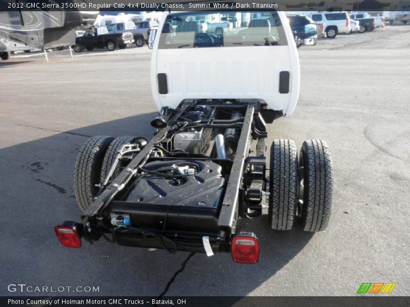 Summit White / Dark Titanium 2012 GMC Sierra 3500HD Regular Cab 4x4 Dually Chassis