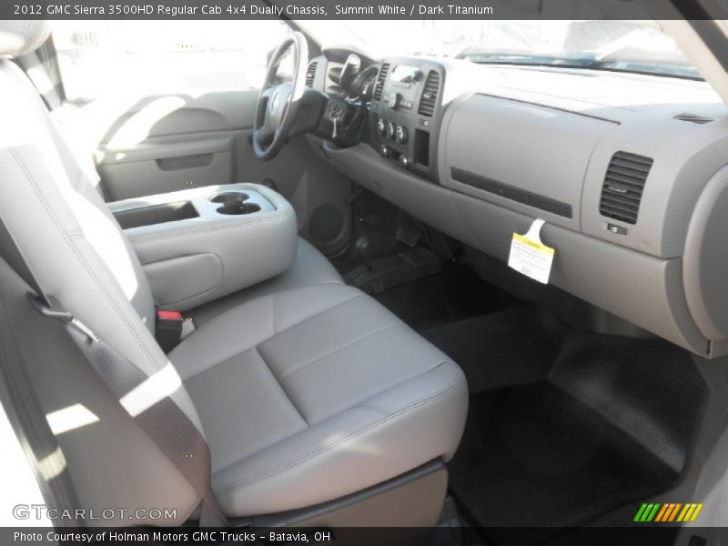 Summit White / Dark Titanium 2012 GMC Sierra 3500HD Regular Cab 4x4 Dually Chassis