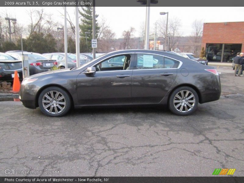 Grigio Gray Metallic / Ebony 2009 Acura TL 3.5