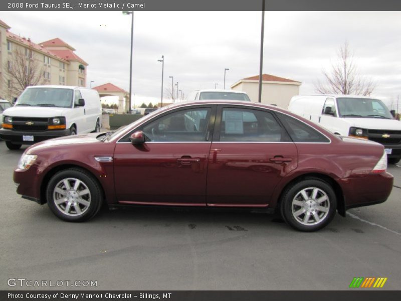 Merlot Metallic / Camel 2008 Ford Taurus SEL