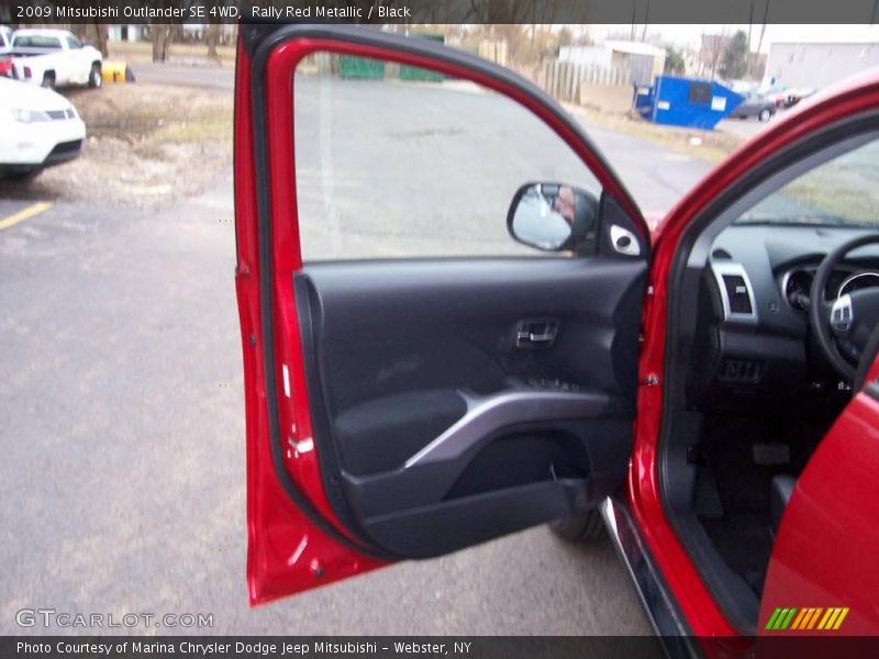 Rally Red Metallic / Black 2009 Mitsubishi Outlander SE 4WD