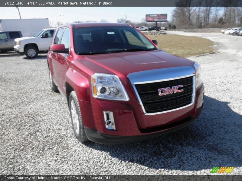 Merlot Jewel Metallic / Jet Black 2012 GMC Terrain SLE AWD