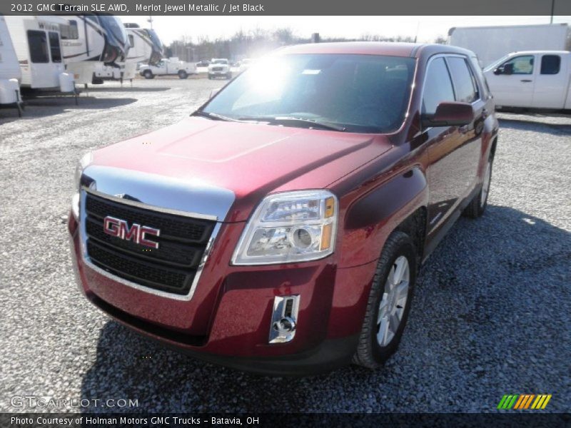 Merlot Jewel Metallic / Jet Black 2012 GMC Terrain SLE AWD