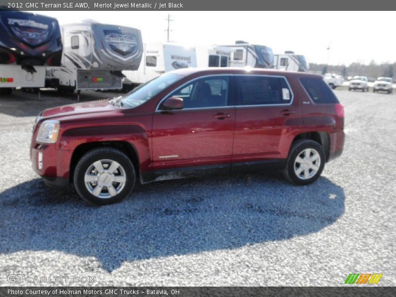 Merlot Jewel Metallic / Jet Black 2012 GMC Terrain SLE AWD