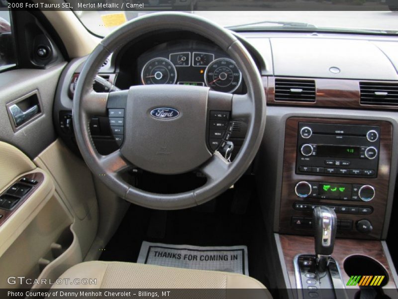 Merlot Metallic / Camel 2008 Ford Taurus SEL