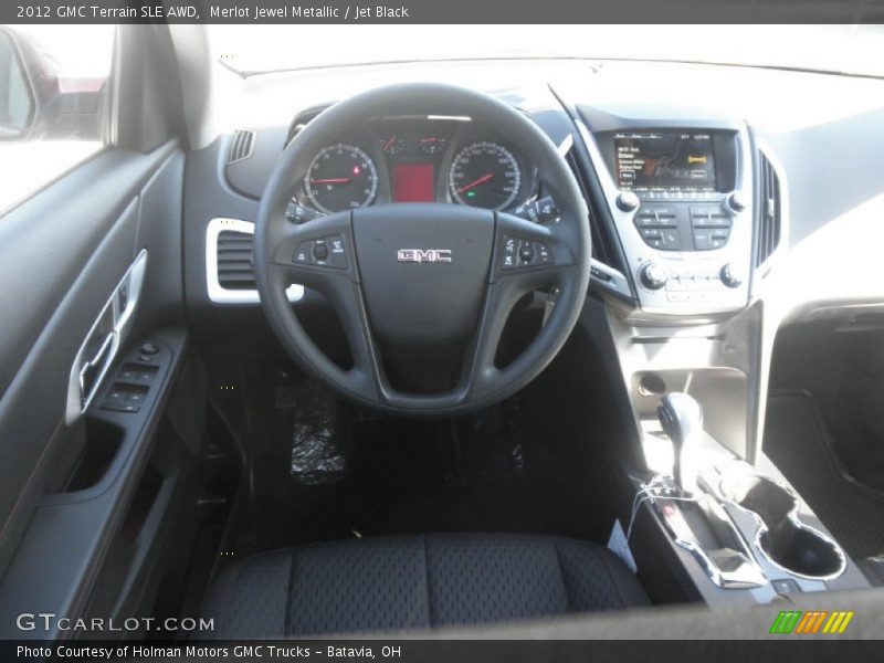 Merlot Jewel Metallic / Jet Black 2012 GMC Terrain SLE AWD