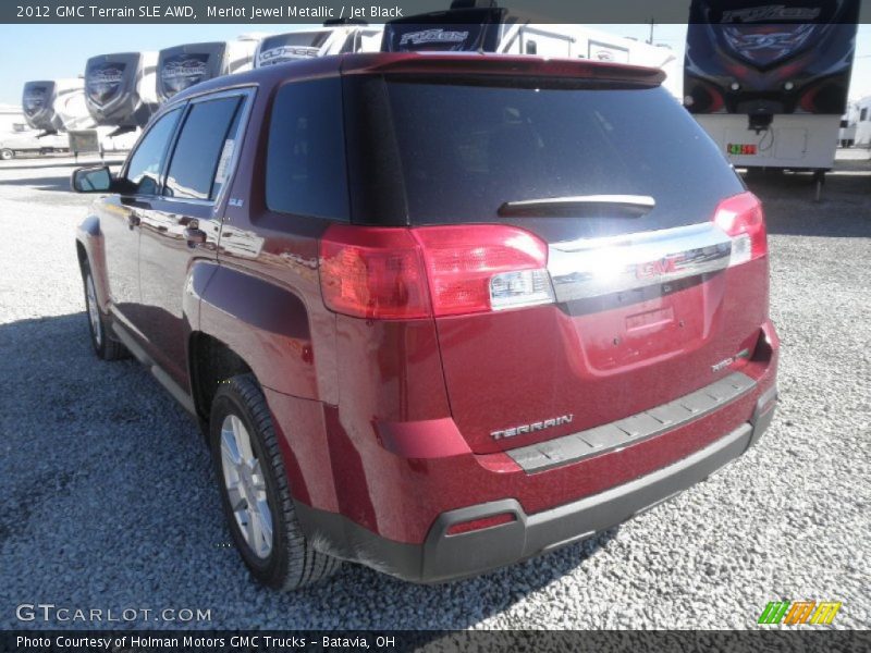 Merlot Jewel Metallic / Jet Black 2012 GMC Terrain SLE AWD