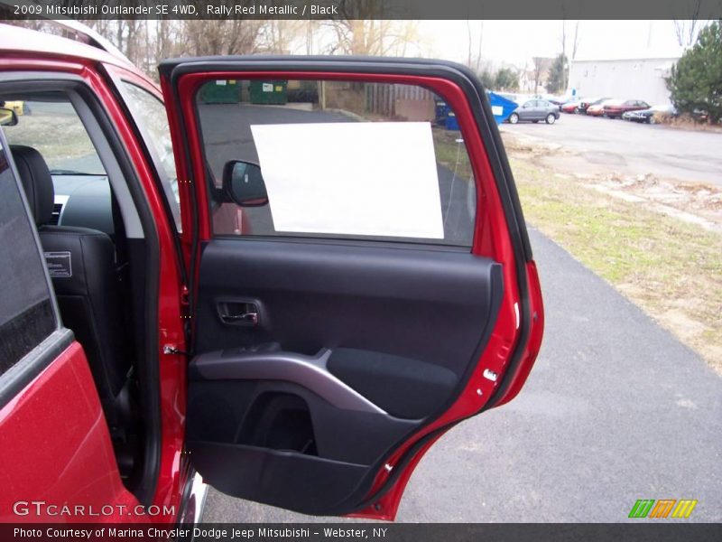 Rally Red Metallic / Black 2009 Mitsubishi Outlander SE 4WD