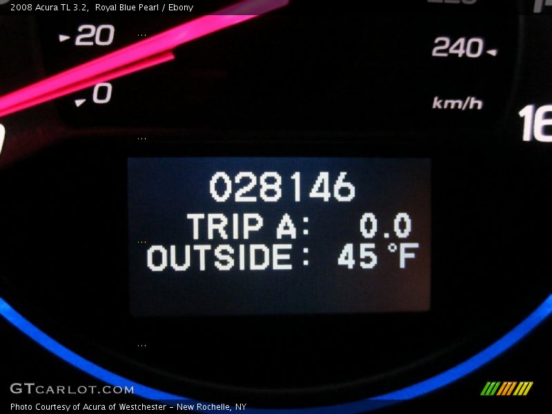 Royal Blue Pearl / Ebony 2008 Acura TL 3.2