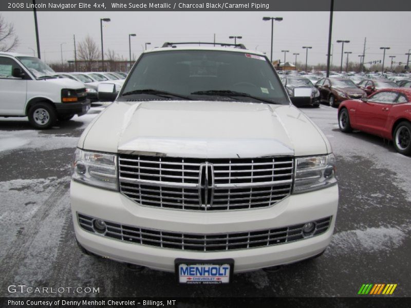 White Suede Metallic / Charcoal Black/Caramel Piping 2008 Lincoln Navigator Elite 4x4