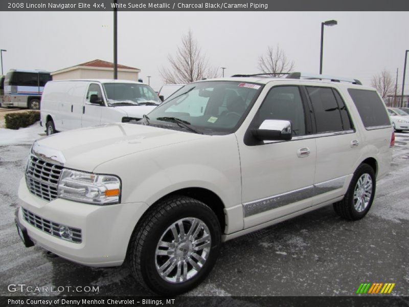 White Suede Metallic / Charcoal Black/Caramel Piping 2008 Lincoln Navigator Elite 4x4