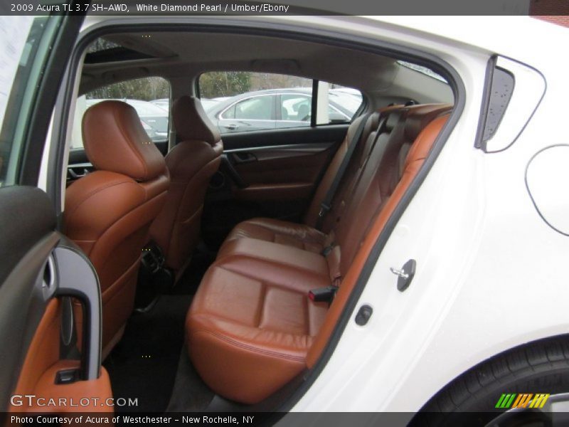 White Diamond Pearl / Umber/Ebony 2009 Acura TL 3.7 SH-AWD