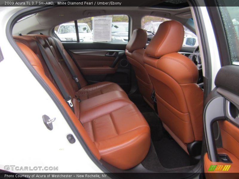 White Diamond Pearl / Umber/Ebony 2009 Acura TL 3.7 SH-AWD