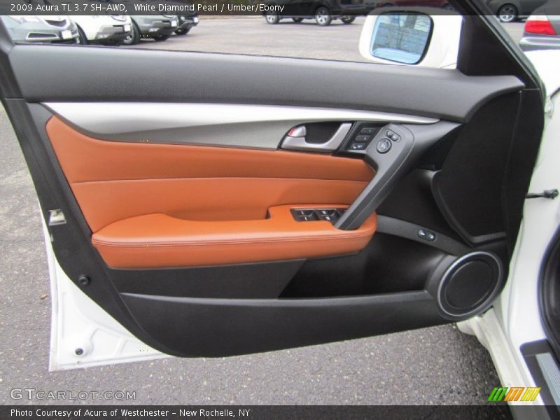 White Diamond Pearl / Umber/Ebony 2009 Acura TL 3.7 SH-AWD