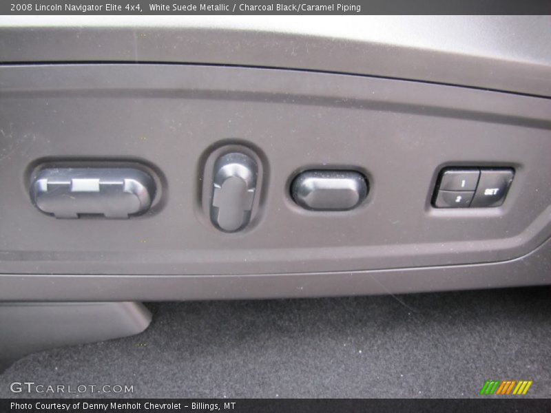 White Suede Metallic / Charcoal Black/Caramel Piping 2008 Lincoln Navigator Elite 4x4
